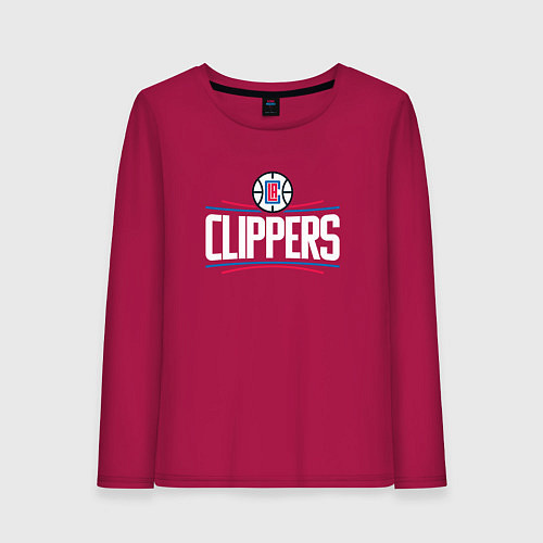 Женский лонгслив Los Angeles Clippers / Маджента – фото 1