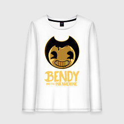 Лонгслив хлопковый женский Bendy And The Ink Machine, цвет: белый