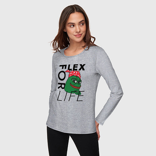 Женский лонгслив FLEX FOR LIFE / Меланж – фото 3