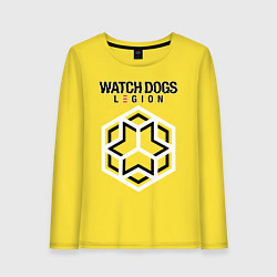 Лонгслив хлопковый женский Футурологи Watch Dogs Legion, цвет: желтый