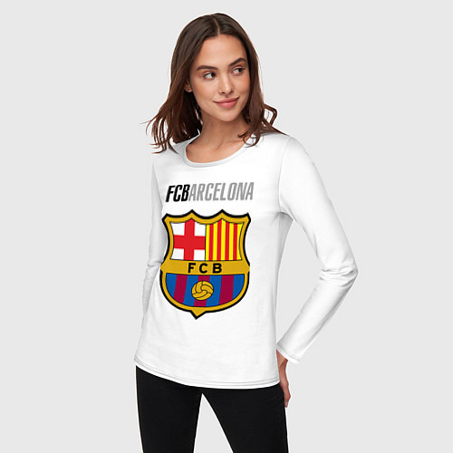 Женский лонгслив Barcelona FC / Белый – фото 3