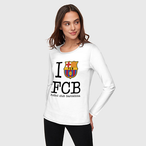 Женский лонгслив Barcelona FC / Белый – фото 3