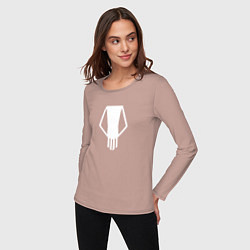 Лонгслив хлопковый женский Bakugo t-shirt, цвет: пыльно-розовый — фото 2