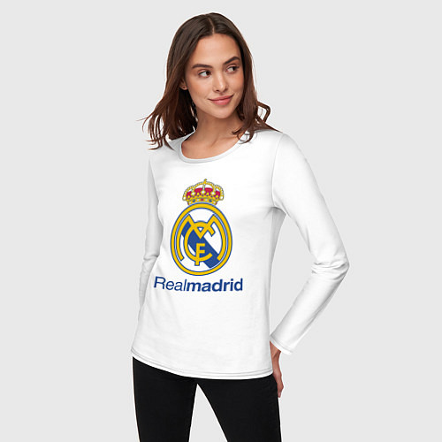 Женский лонгслив Real Madrid FC / Белый – фото 3