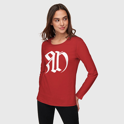Женский лонгслив Яд / Красный – фото 3