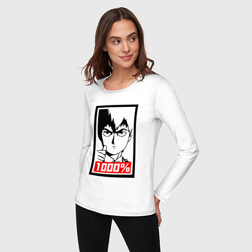 Женский лонгслив Mob psycho 100 Z / Белый – фото 3