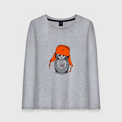 Лонгслив хлопковый женский Родина Россия, цвет: меланж