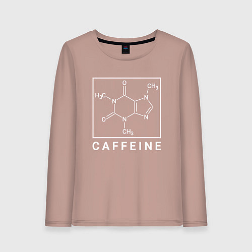 Женский лонгслив Структура Кофеина / Пыльно-розовый – фото 1
