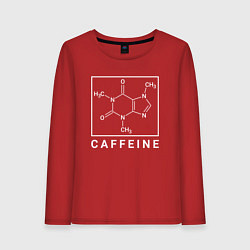Лонгслив хлопковый женский Структура Кофеина, цвет: красный