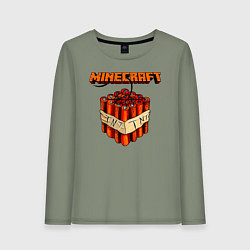 Лонгслив хлопковый женский Minecraft, цвет: авокадо