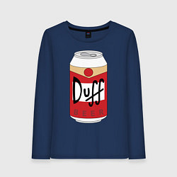 Лонгслив хлопковый женский Duff Beer, цвет: тёмно-синий