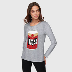 Лонгслив хлопковый женский Duff Beer, цвет: меланж — фото 2