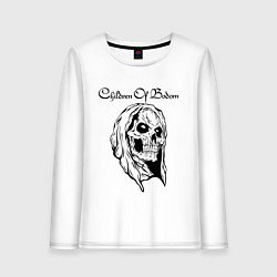 Лонгслив хлопковый женский Children of Bodom Z, цвет: белый