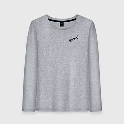 Лонгслив хлопковый женский Dr Stone Emc2, цвет: меланж