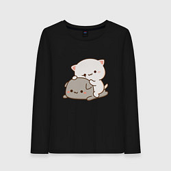 Женский лонгслив Милые котики