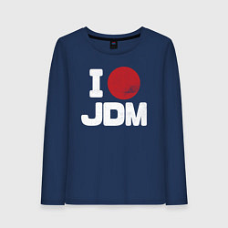 Лонгслив хлопковый женский JDM, цвет: тёмно-синий