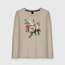 Женский лонгслив Букет роз