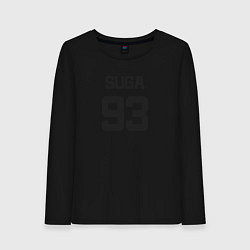 Лонгслив хлопковый женский BTS - Suga 93, цвет: черный