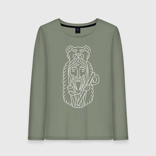 Женский лонгслив Велес Бог Мудрости / Авокадо – фото 1