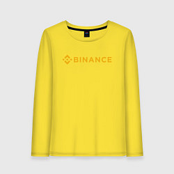 Женский лонгслив BINANCE БИНАНС БИРЖА