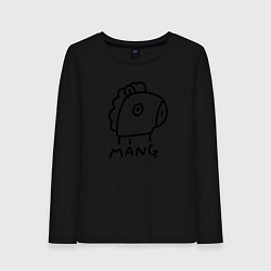 Лонгслив хлопковый женский BTS BT21 MANG, цвет: черный