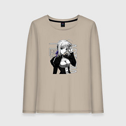 Лонгслив хлопковый женский Сэйбер, цвет: миндальный