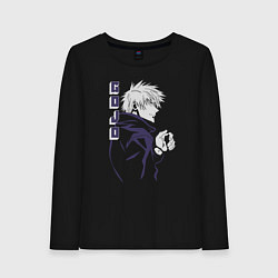 Лонгслив хлопковый женский Годжо, цвет: черный