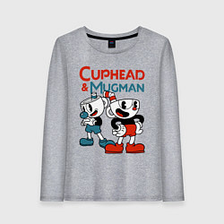 Женский лонгслив Cuphead & Mugman