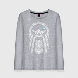 Лонгслив хлопковый женский БОГ ОДИН, цвет: меланж