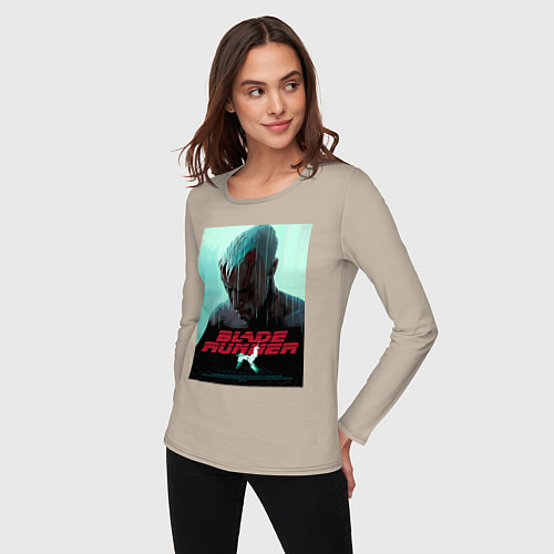 Женский лонгслив Слезы в дожде Blade Runner / Миндальный – фото 3