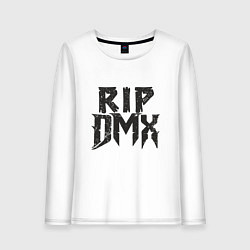 Лонгслив хлопковый женский RIP DMX, цвет: белый