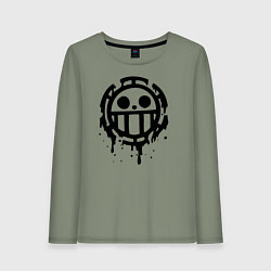 Женский лонгслив One Piece знак черной краской