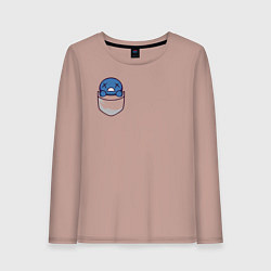 Лонгслив хлопковый женский Blind Isaac, цвет: пыльно-розовый