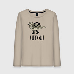 Лонгслив хлопковый женский Штош, цвет: миндальный