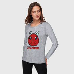Лонгслив хлопковый женский The binding of isaac Monsters, цвет: меланж — фото 2
