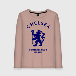 Лонгслив хлопковый женский Chelsea Est. 1905, цвет: пыльно-розовый