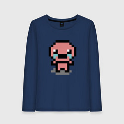 Лонгслив хлопковый женский Pixel isaac, цвет: тёмно-синий