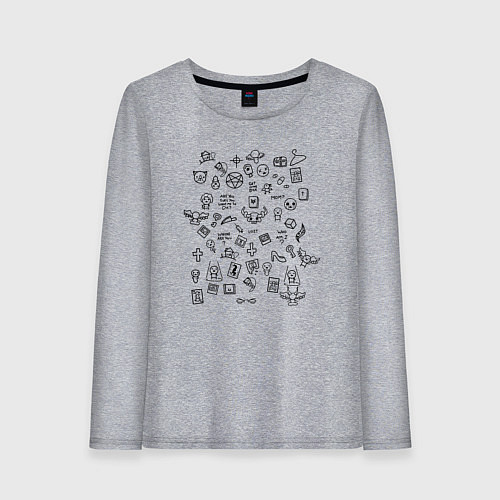 Женский лонгслив THE BINDING OF ISAAC СТИКИ / Меланж – фото 1