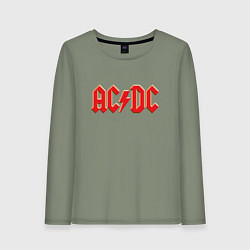 Лонгслив хлопковый женский ACDC, цвет: авокадо