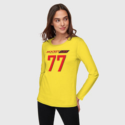 Лонгслив хлопковый женский Hockey life Number series, цвет: желтый — фото 2