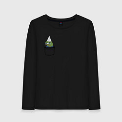 Лонгслив хлопковый женский Pepe tard, цвет: черный