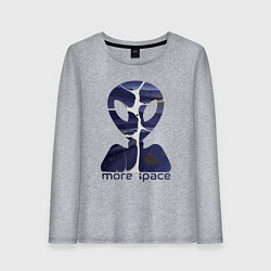 Лонгслив хлопковый женский Больше Космоса, цвет: меланж