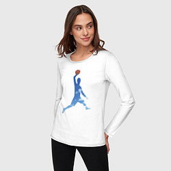 Лонгслив хлопковый женский Sky Basketball, цвет: белый — фото 2