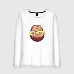 Женский лонгслив Бесплатные обнимашки Free Hugs