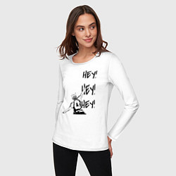 Лонгслив хлопковый женский ХЕЙ! ХЕЙ! ХЕЙ! Юу Нишиноя Haikyu!!, цвет: белый — фото 2