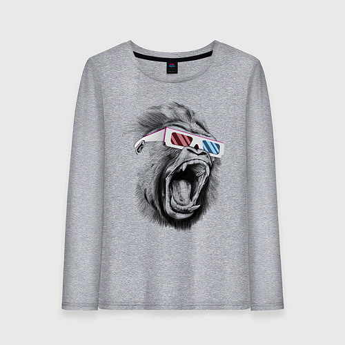 Женский лонгслив Дикая горилла / Меланж – фото 1