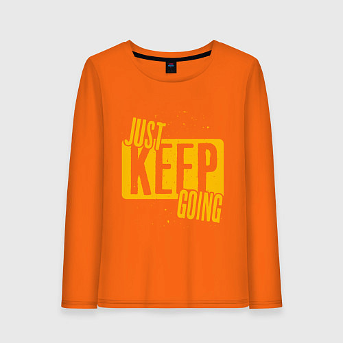Женский лонгслив Just Keep Going / Оранжевый – фото 1