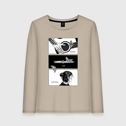 Лонгслив хлопковый женский Endure and survive, цвет: миндальный