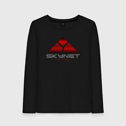 Лонгслив хлопковый женский Skynet, цвет: черный