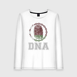 Лонгслив хлопковый женский Беларусь в ДНК, цвет: белый